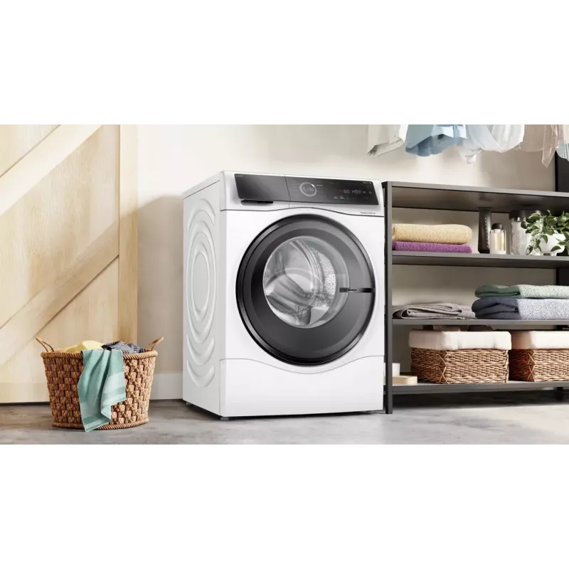 Bosch Serie 8 WNC254A40 mazgāšanas-žāvēšanas iekārta Brīvi stāvoša Ar priekšējo ielādi Balta