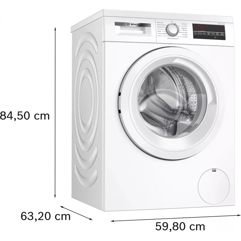 Bosch Serie 6 WUU28T22 veļas mazgājamā mašīna ar priekšējo ielādi 9 kg 1351 RPM balta
