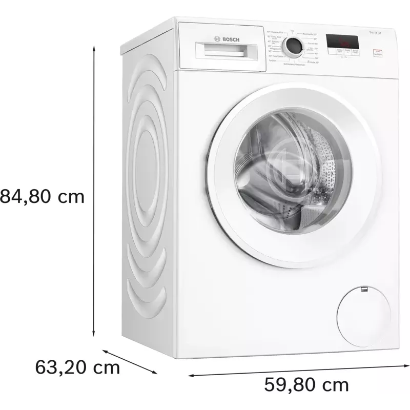 Bosch Serie 2 WGE02420 veļas mazgājamā mašīna ar priekšējo ielādi 7 kg 1351 apgr./min balta