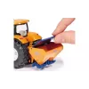 Siku traktors ar sniega vērstuvi un sāls kliedētāju, Traktora modelis, Salikts, 1:50, Metāls, Plastmasa, 3 gadi, Melna, Zila, Oranža