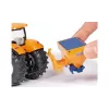 Siku traktors ar sniega vērstuvi un sāls kliedētāju, Traktora modelis, Salikts, 1:50, Metāls, Plastmasa, 3 gadi, Melna, Zila, Oranža