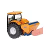 Siku traktors ar sniega vērstuvi un sāls kliedētāju, Traktora modelis, Salikts, 1:50, Metāls, Plastmasa, 3 gadi, Melna, Zila, Oranža
