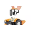 Siku traktors ar sniega vērstuvi un sāls kliedētāju, Traktora modelis, Salikts, 1:50, Metāls, Plastmasa, 3 gadi, Melna, Zila, Oranža