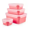 EMSA Clip & Close Rectangular Set Coral 4 gab.