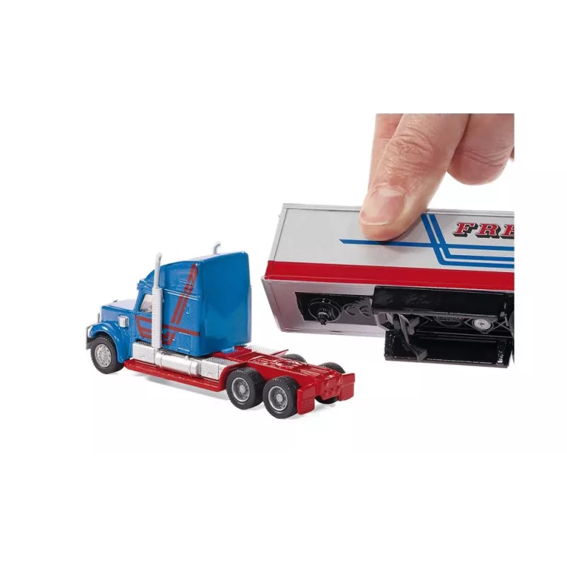 Siku Road Train, Autovilciena modelis, Samontēts, 1:87, Metāls, Plastmasa, 3 gadi, Zils, Sarkans, Balts