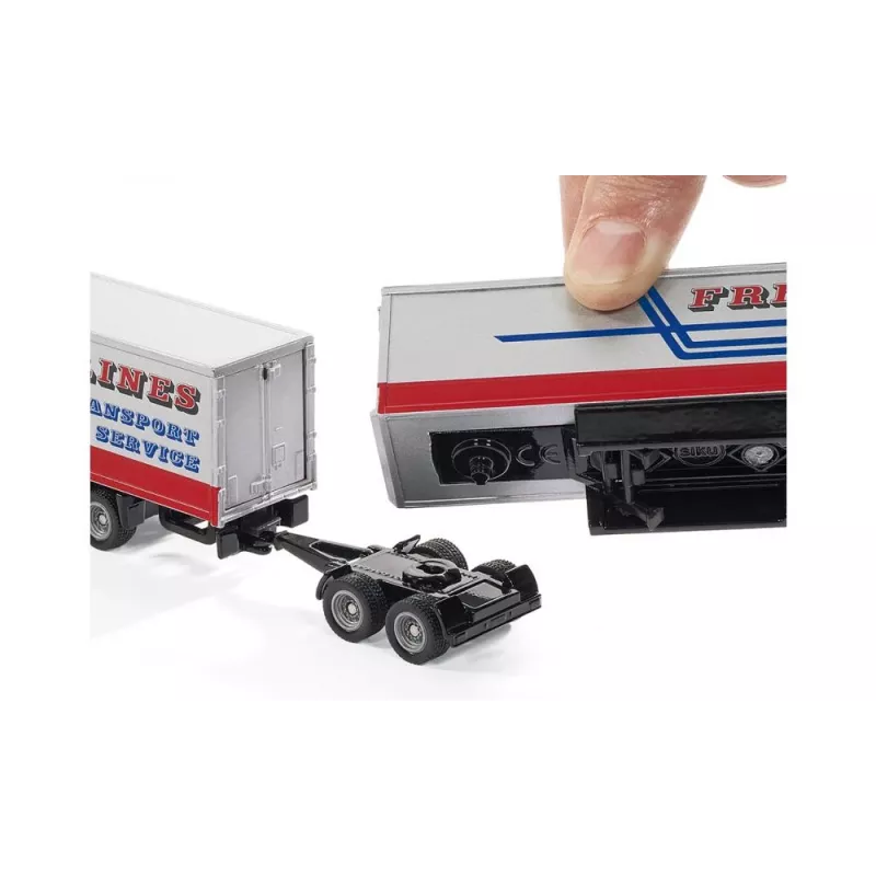 Siku Road Train, Autovilciena modelis, Samontēts, 1:87, Metāls, Plastmasa, 3 gadi, Zils, Sarkans, Balts