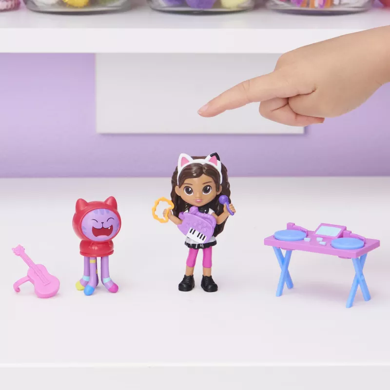 Gabby's Dollhouse , Mākslas studijas komplekts ar 2 rotaļu figūriņām, 2 aksesuāriem, piegādi un mēbeli, rotaļlietas bērniem no 3 gadu vecuma