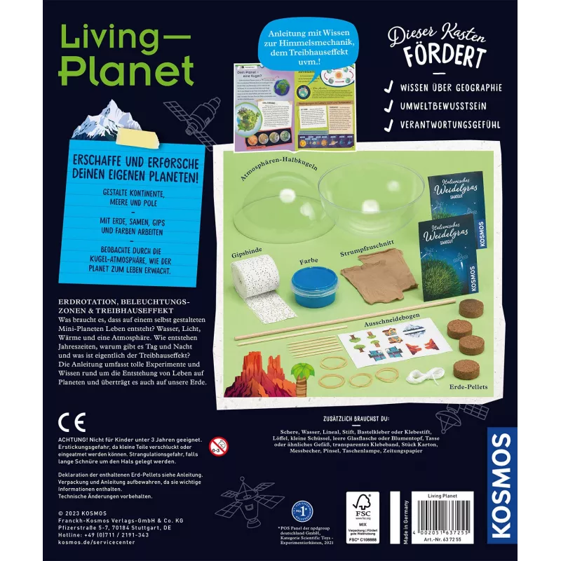 Kosmos Living Planet, eksperimentu komplekts, Ekoloģija, 7 gadi
