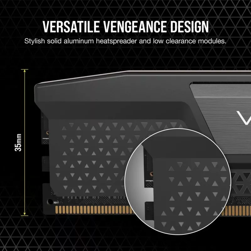CORSAIR Memory 32GB (2x16gb) DDR5 Dram 6000mt/s CL38 Memory komplekts Vengeance Melns