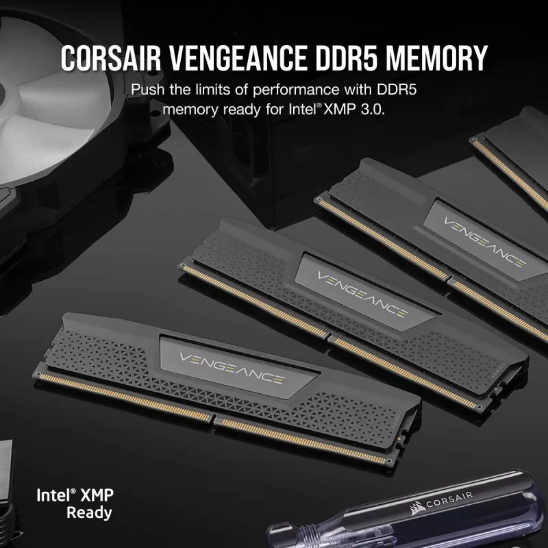 CORSAIR Memory 32GB (2x16gb) DDR5 Dram 6000mt/s CL38 Memory komplekts Vengeance Melns
