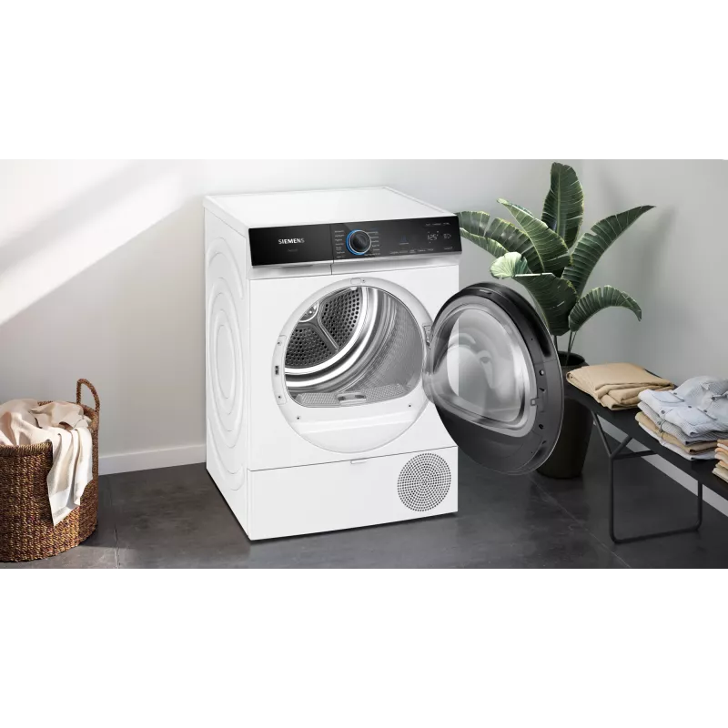 Siemens iQ700 WQ45B2B40 veļas žāvētājs Brīvstāvošs Ielādēšana no priekšas 9 kg Balts