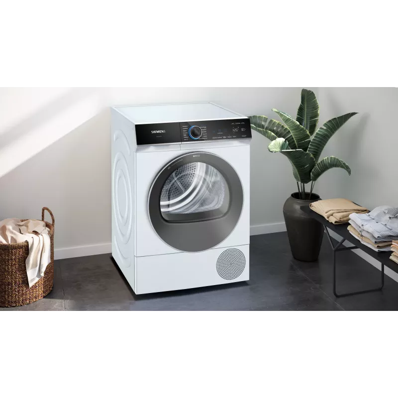 Siemens iQ700 WQ45B2B40 veļas žāvētājs Brīvstāvošs Ielādēšana no priekšas 9 kg Balts