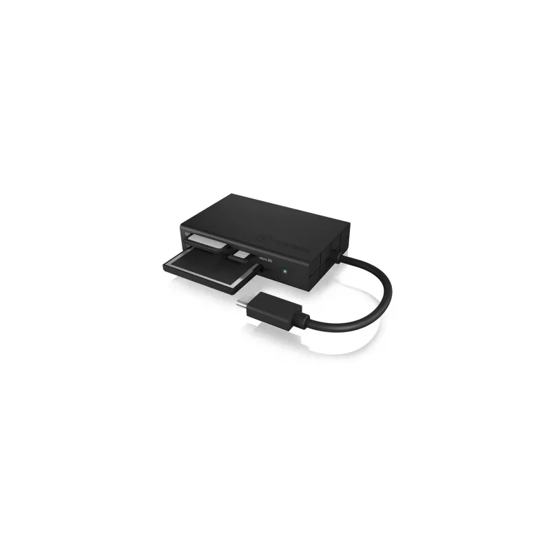 ICY BOX IB-CR401-C3 karšu lasītājs USB 3.2 Gen 1 (3.1 Gen 1) Type-C melns
