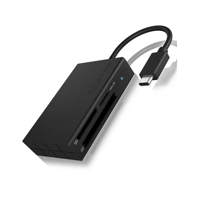 ICY BOX IB-CR401-C3 karšu lasītājs USB 3.2 Gen 1 (3.1 Gen 1) Type-C melns