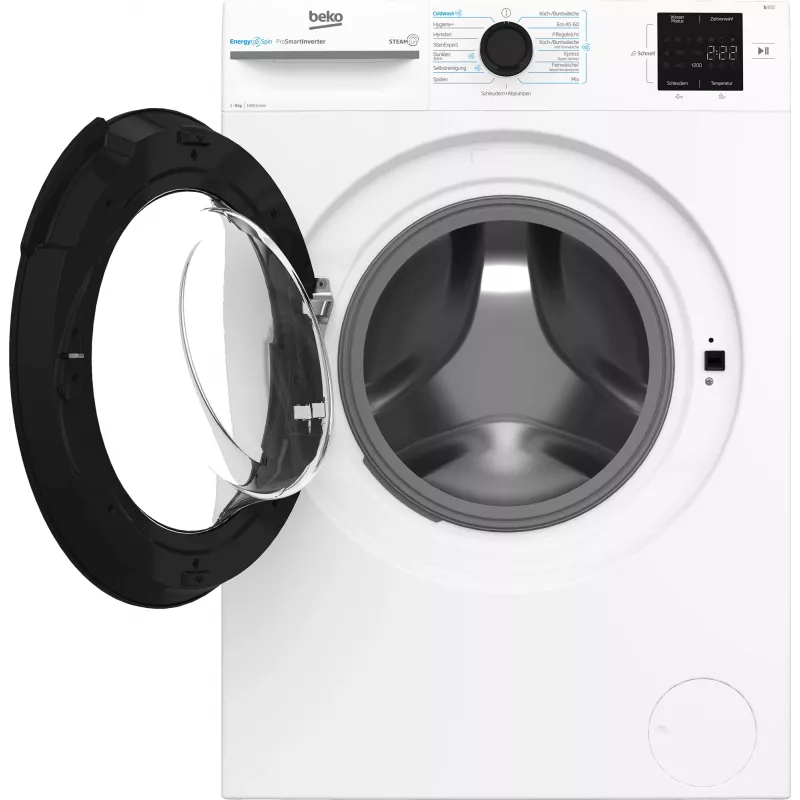 Beko b300 BM3WFU3841X veļas mazgājamā mašīna ar priekšējo ielādi 8 kg 1351 apgr./min balta