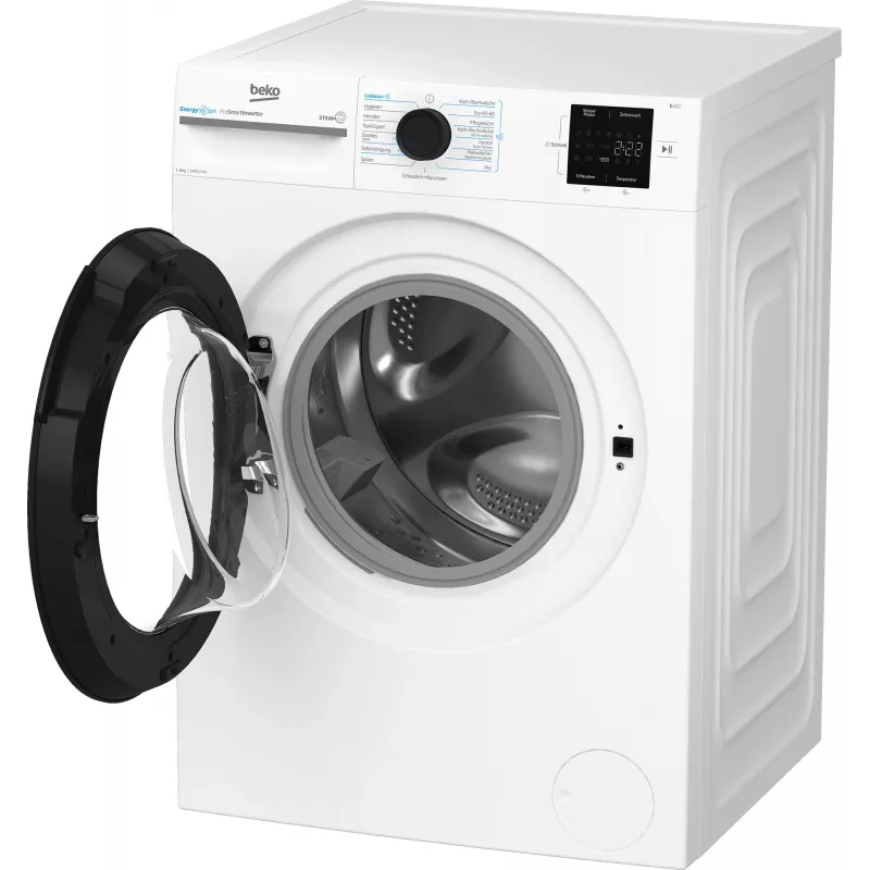 Beko b300 BM3WFU3841X veļas mazgājamā mašīna ar priekšējo ielādi 8 kg 1351 apgr./min balta