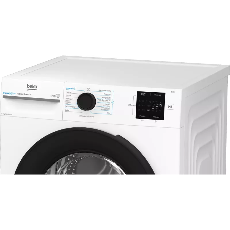 Beko b300 BM3WFU3841X veļas mazgājamā mašīna ar priekšējo ielādi 8 kg 1351 apgr./min balta