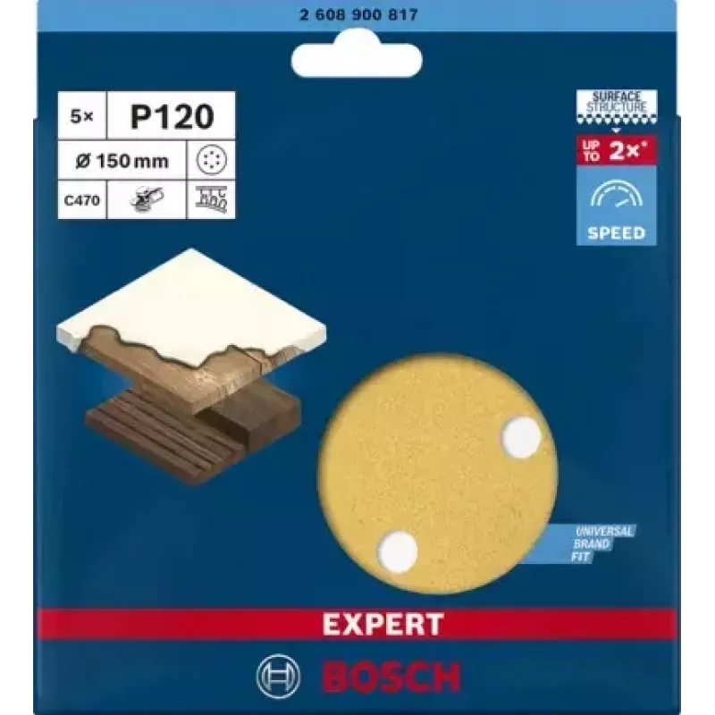 Bosch 2 608 900 817 rotējošā instrumenta slīpēšanas/slīpēšanas piederums Koks Slīploksne