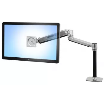 ERGOTRON Lx Hd sēd-stāv galda stiprinājuma LCD svira (pulēts alumīnijs)