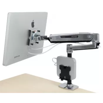 ERGOTRON Lx Hd sēd-stāv galda stiprinājuma LCD svira (pulēts alumīnijs)