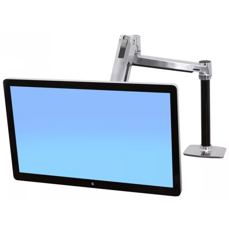 ERGOTRON Lx Hd sēd-stāv galda stiprinājuma LCD svira (pulēts alumīnijs)