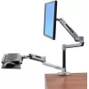 ERGOTRON Lx Hd sēd-stāv galda stiprinājuma LCD svira (pulēts alumīnijs)