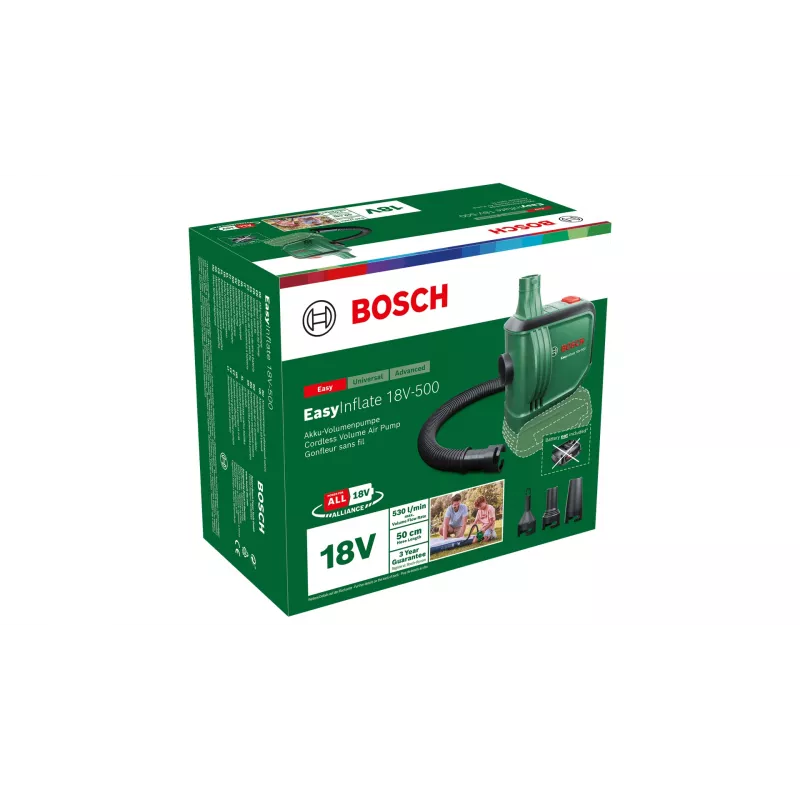 Bosch EasyInflate 18V-500 elektriskais gaisa sūknis 0,03 bar 530 l/min
