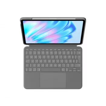 LOGITECH Combo Touch iPad Air 11in 5. paaudzei Oxford pelēka Qwertz vācu