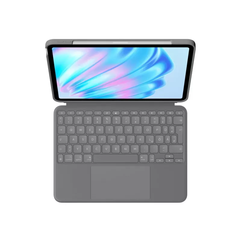 LOGITECH Combo Touch iPad Air 11in 5. paaudzei Oxford pelēka Qwertz vācu