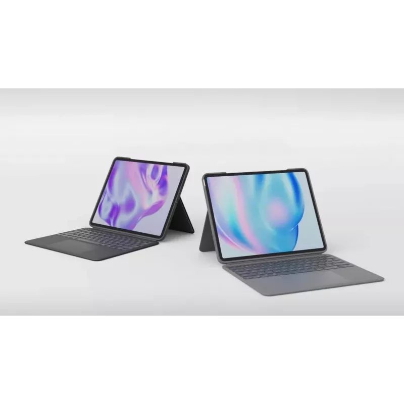 LOGITECH Combo Touch iPad Air 11in 5. paaudzei Oxford pelēka Qwertz vācu