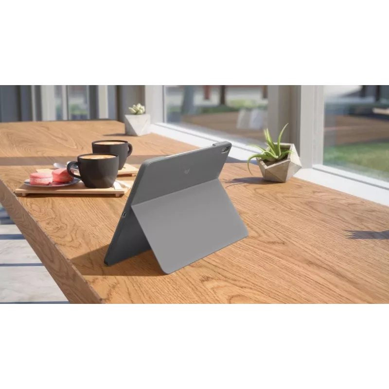 LOGITECH Combo Touch iPad Air 11in 5. paaudzei Oxford pelēka Qwertz vācu