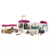 schleich HORSE CLUB Zirgu pārvadātājs, Ēkas, Kempings, Zirgu stallis, Zirgi, Jāšanas turnīrs, 5 gadi, Daudzkrāsains, Plastmasa