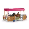 schleich HORSE CLUB Zirgu pārvadātājs, Ēkas, Kempings, Zirgu stallis, Zirgi, Jāšanas turnīrs, 5 gadi, Daudzkrāsains, Plastmasa