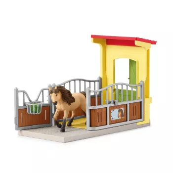 schleich FARM WORLD Pony Box ar Islandes ponija ērzeli, Ferma, Ēkas, Lauku dzīvnieki / fermas rotaļlietas, Zirgu stallis, Zirgi, 3 gadi, Daudzkrāsains