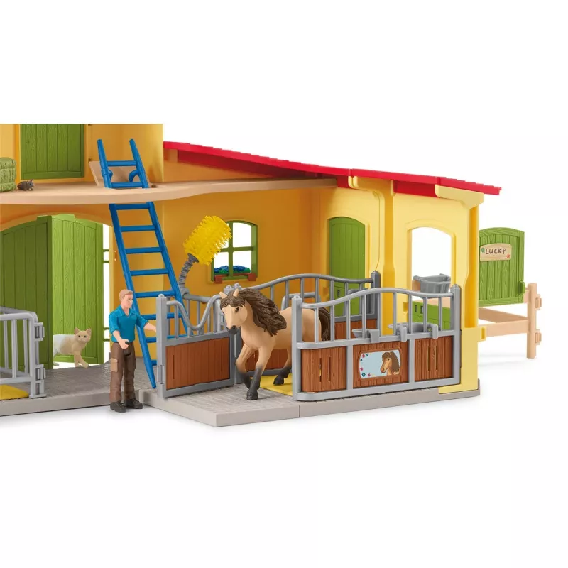 schleich FARM WORLD Pony Box ar Islandes ponija ērzeli, Ferma, Ēkas, Lauku dzīvnieki / fermas rotaļlietas, Zirgu stallis, Zirgi, 3 gadi, Daudzkrāsains