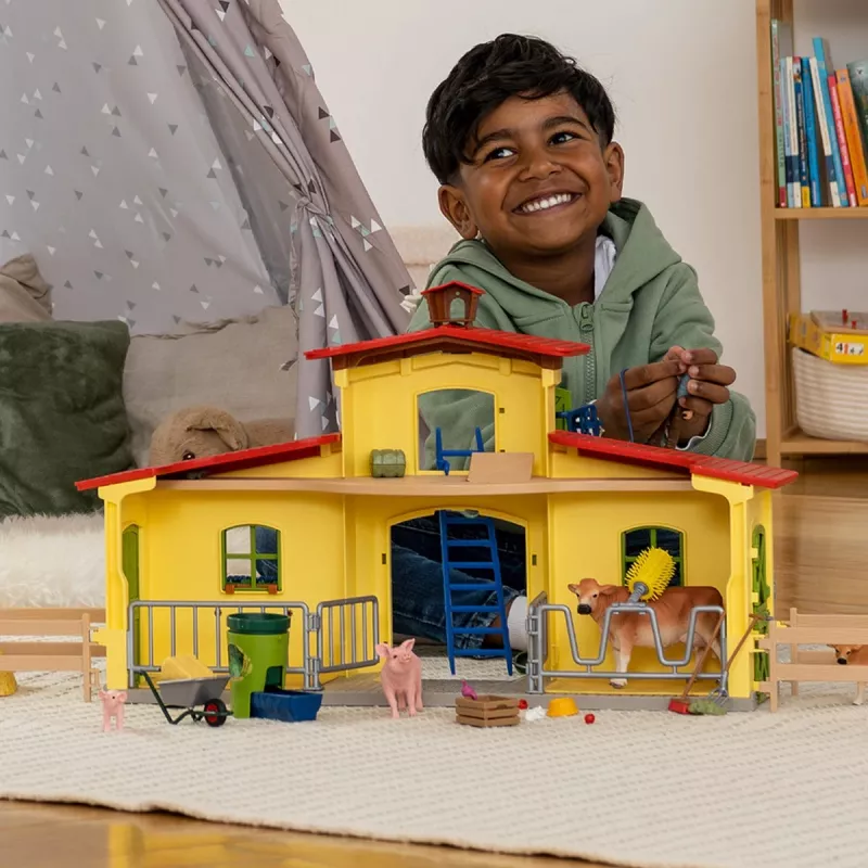 schleich FARM WORLD Lielā ferma ar dzīvniekiem un piederumiem, Ferma, 3 gadi, Daudzkrāsaina, Plastmasa