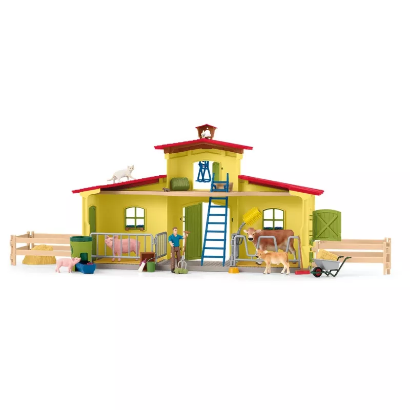 schleich FARM WORLD Lielā ferma ar dzīvniekiem un piederumiem, Ferma, 3 gadi, Daudzkrāsaina, Plastmasa