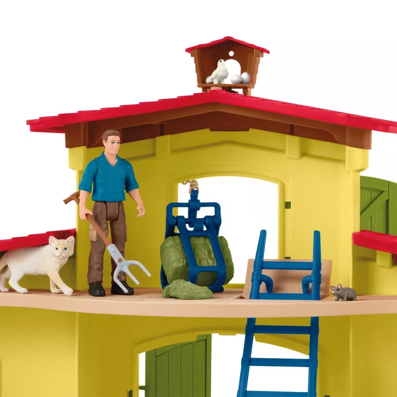schleich FARM WORLD Lielā ferma ar dzīvniekiem un piederumiem, Ferma, 3 gadi, Daudzkrāsaina, Plastmasa
