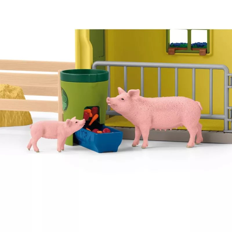 schleich FARM WORLD Lielā ferma ar dzīvniekiem un piederumiem, Ferma, 3 gadi, Daudzkrāsaina, Plastmasa