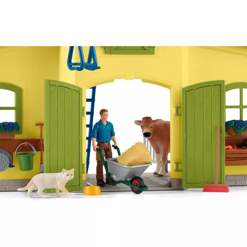 schleich FARM WORLD Lielā ferma ar dzīvniekiem un piederumiem, Ferma, 3 gadi, Daudzkrāsaina, Plastmasa
