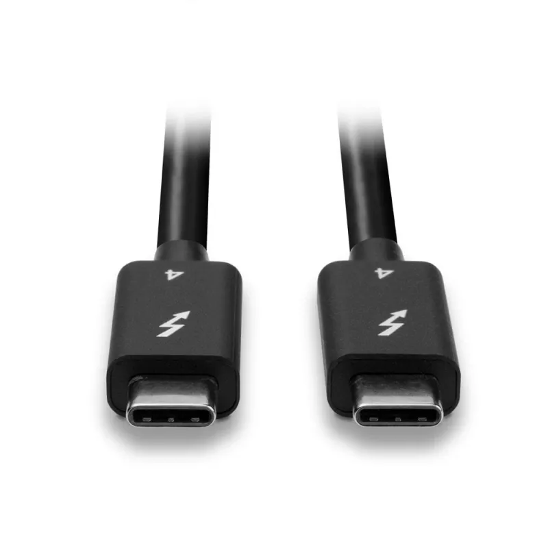 Lindy 1m Thunderbolt 4 kabelis, 40Gbps, pasīvs, vīrietis, vīrietis, 1 m, 40 Gbit/s, melns, niķelis/zelts
