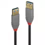Lindy 2m USB 3.2 Type A pagarinātāja kabelis, 5Gbps, Anthra Line, 2 m, USB A, USB A, USB 3.2 Gen 1 (3.1 Gen 1), 5 Gbit/s, Melns