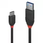 Lindy 1m USB 3.2 Type A to C kabelis, 10 Gbit/s, Melns Line