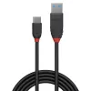 Lindy 1m USB 3.2 Type A to C kabelis, 10 Gbit/s, Melns Line