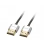 Lindy 0.5m CROMO plāns High Speed HDMI kabelis ar Ethernet, 0,5 m, HDMI Type A (Standard), HDMI Type A (Standard), 3D, Melns