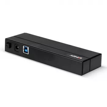Lindy 7 portu USB 3.0 centrmezgls, USB 3.2 Gen 1 (3.1 Gen 1) Type-A, USB 3.2 Gen 1 (3.1 Gen 1) Type-A, USB 3.2 Gen 1 (3.1 Gen 1), 5000 Mbit/s, Melns, Plastmasa