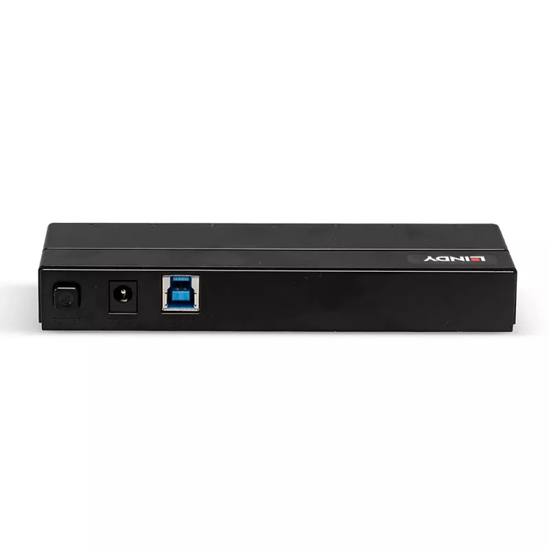 Lindy 7 portu USB 3.0 centrmezgls, USB 3.2 Gen 1 (3.1 Gen 1) Type-A, USB 3.2 Gen 1 (3.1 Gen 1) Type-A, USB 3.2 Gen 1 (3.1 Gen 1), 5000 Mbit/s, Melns, Plastmasa