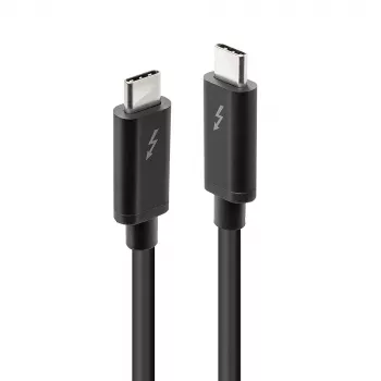 Lindy 1m Thunderbolt 3 kabelis, pasīvs, vīr., vīr., 1 m, 20 Gbit/s, melns, 60 W