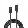 Lindy 1m Thunderbolt 3 kabelis, pasīvs, vīr., vīr., 1 m, 20 Gbit/s, melns, 60 W