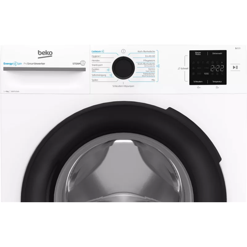 Beko b300 BM3WFU3941X veļas mazgājamā mašīna ar priekšējo ielādi 9 kg 1351 apgr./min Balta